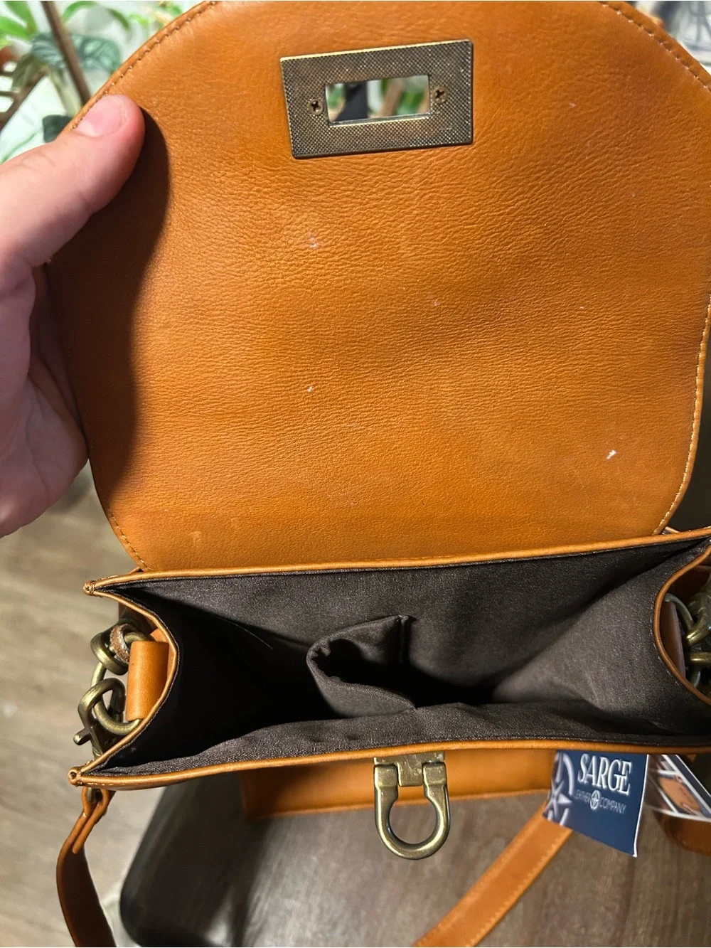 Sarge Leather Co. Men's Crossbody Bag - Tan